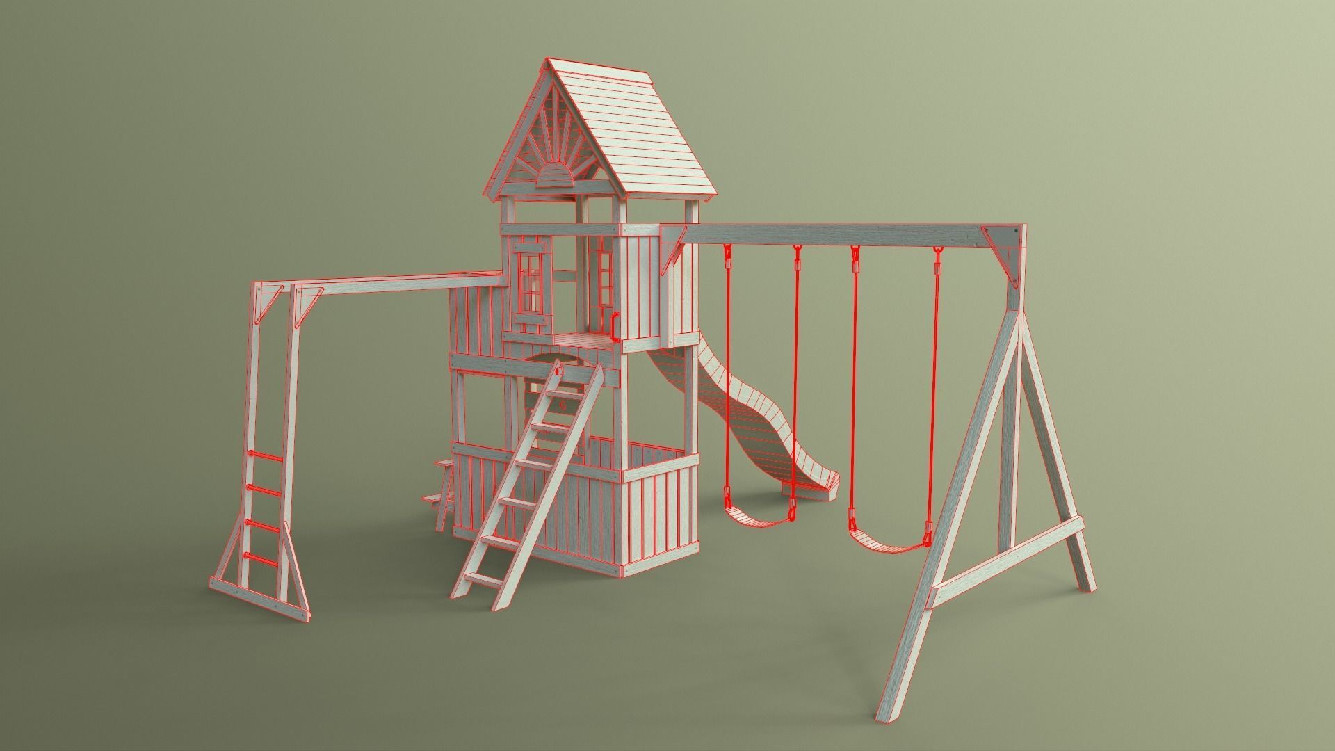 PBR Playground Jungle Gym 05 Low-poly 3D model_38