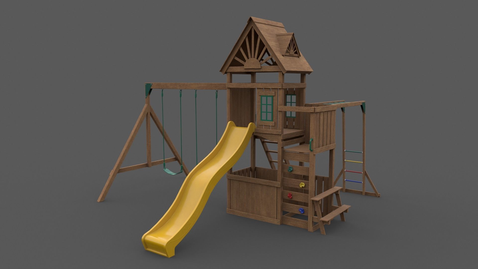 PBR Playground Jungle Gym 05 Low-poly 3D model_16