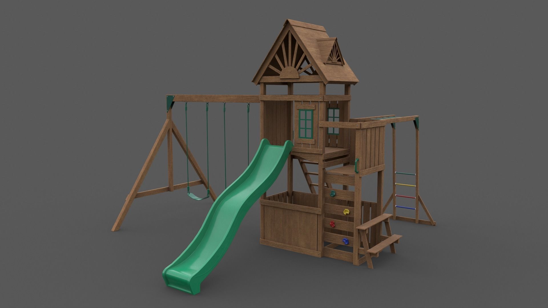 PBR Playground Jungle Gym 05 Low-poly 3D model_8