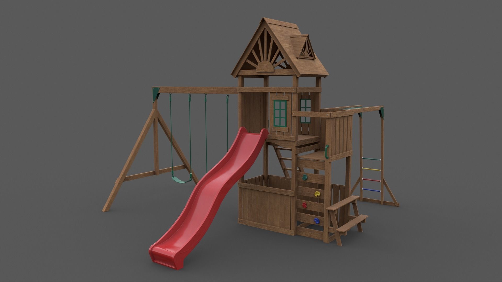 PBR Playground Jungle Gym 05 Low-poly 3D model_14