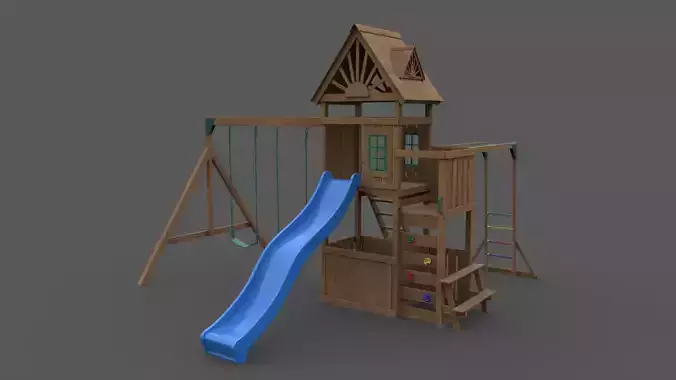 PBR Playground Jungle Gym 05 Low-poly 3D model