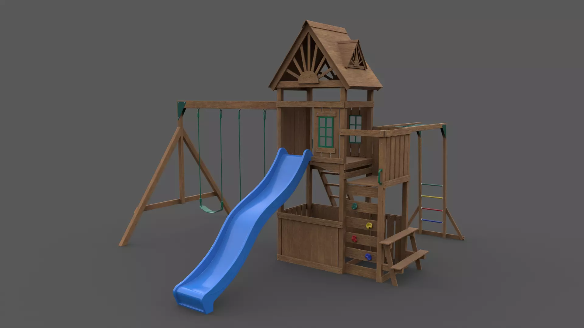PBR Playground Jungle Gym 05 Low-poly 3D model_0