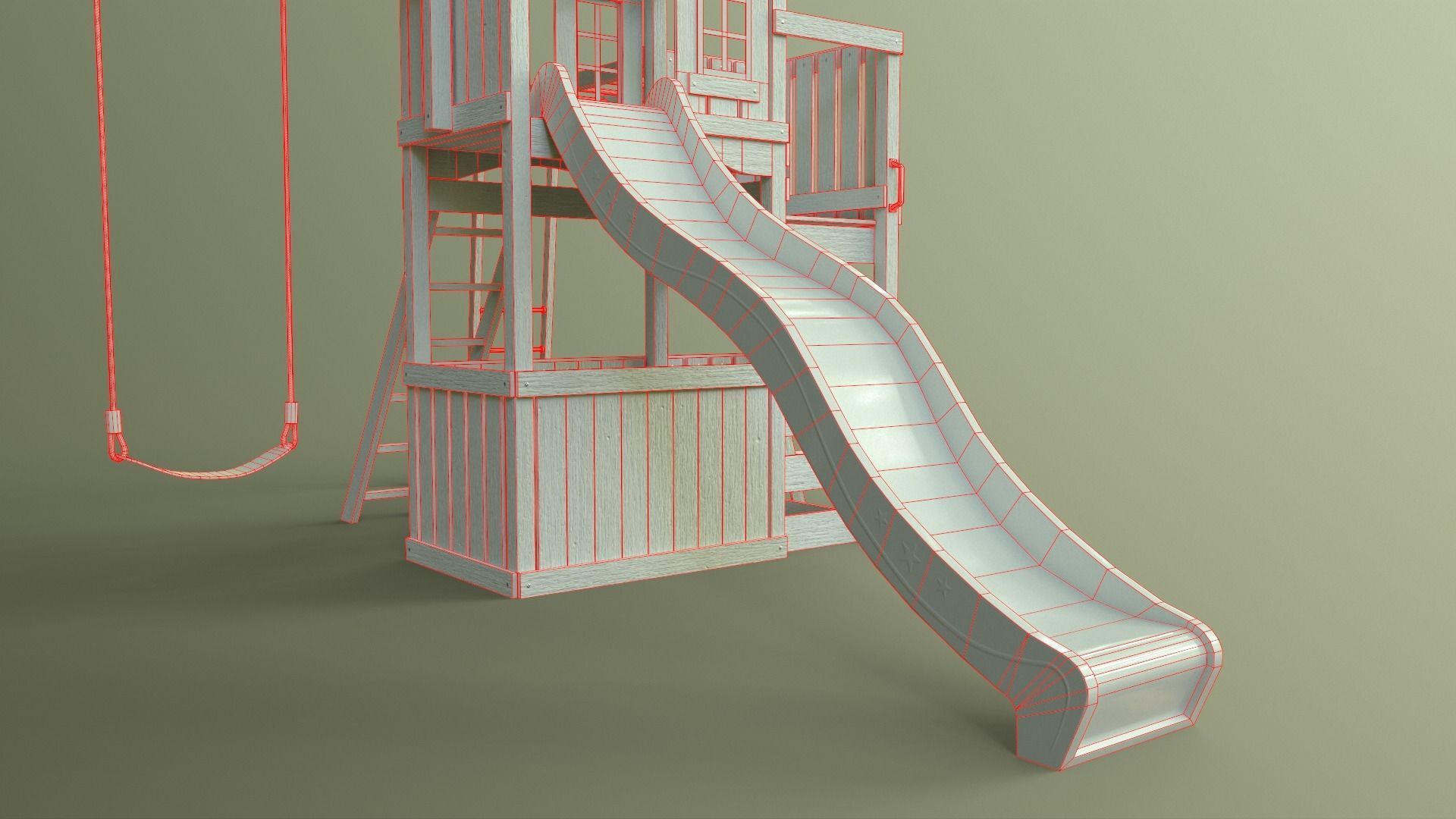 PBR Playground Jungle Gym 05 Low-poly 3D model_39