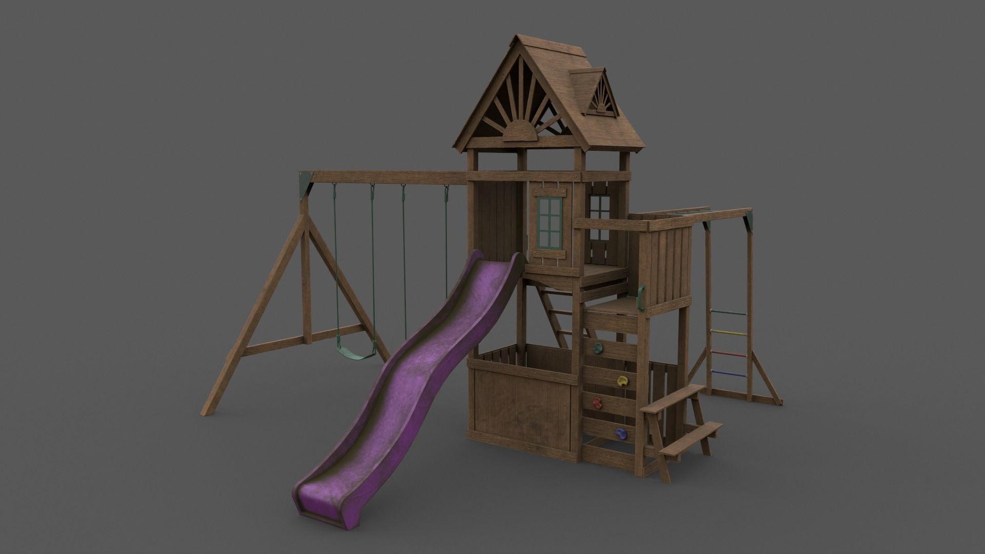 PBR Playground Jungle Gym 05 Low-poly 3D model_13