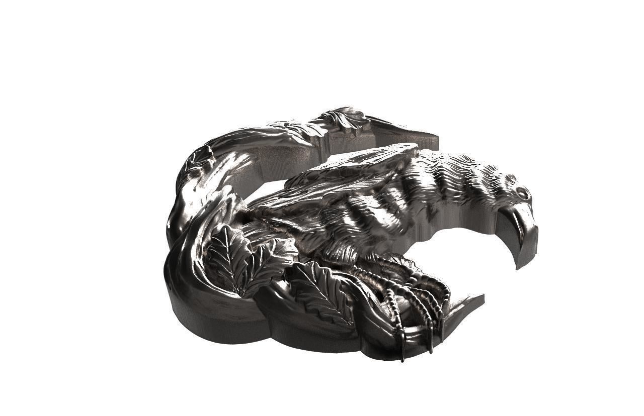Crow pendant  3D print model_6