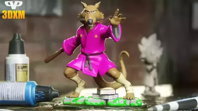 Splinter TMNT STL for 3D Printing ChibiSTL 3DXM