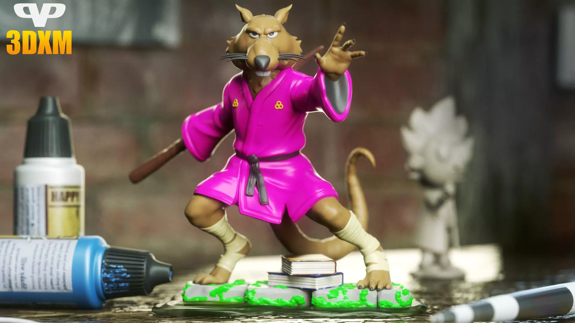 Splinter TMNT STL for 3D Printing ChibiSTL 3DXM 3D print model_0