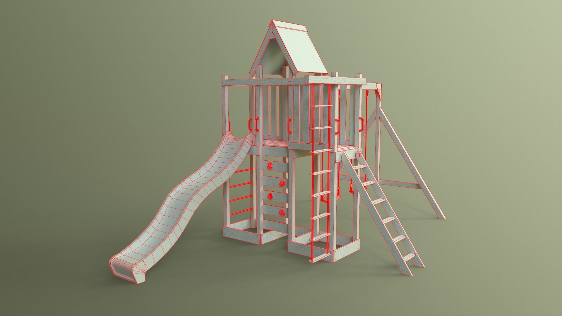 PBR Playground Jungle Gym 06 Low-poly 3D model_38