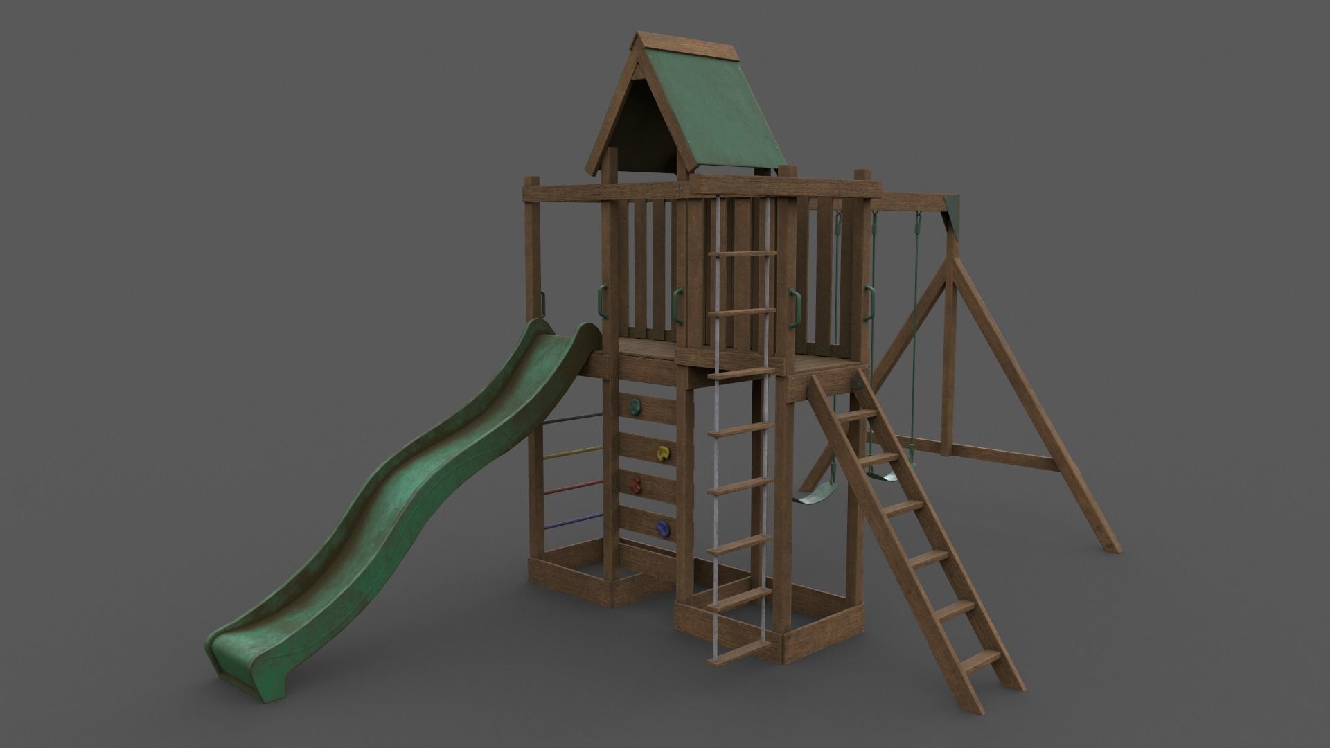 PBR Playground Jungle Gym 06 Low-poly 3D model_9