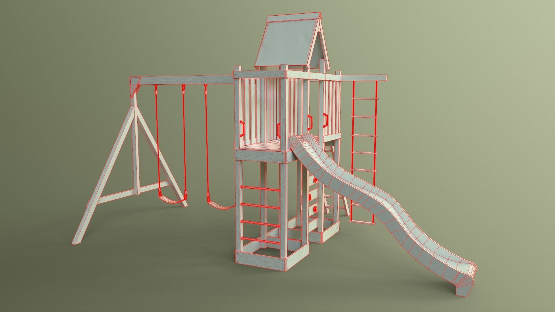 PBR Playground Jungle Gym 06 Low-poly 3D model_39