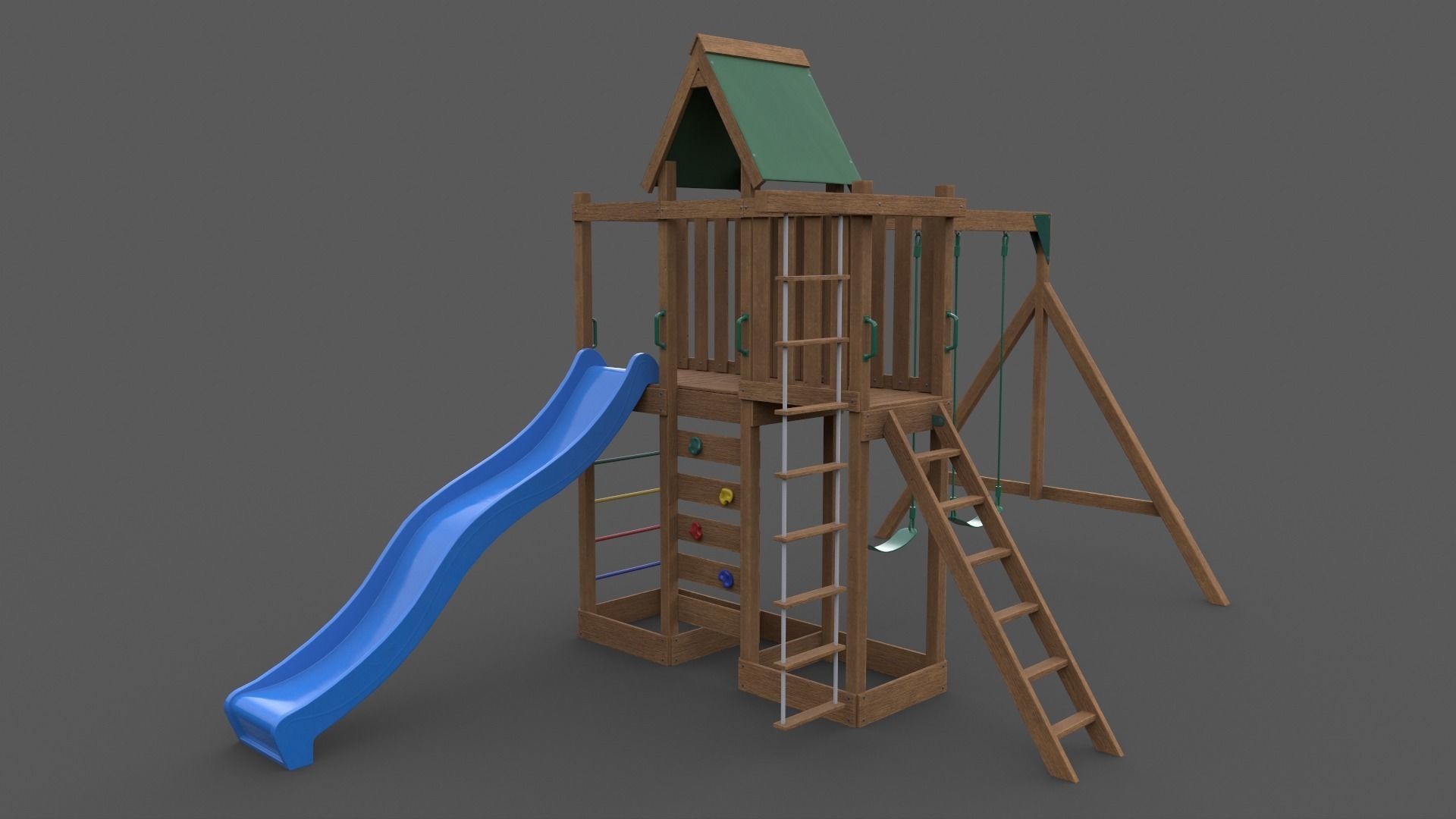 PBR Playground Jungle Gym 06 Low-poly 3D model_2