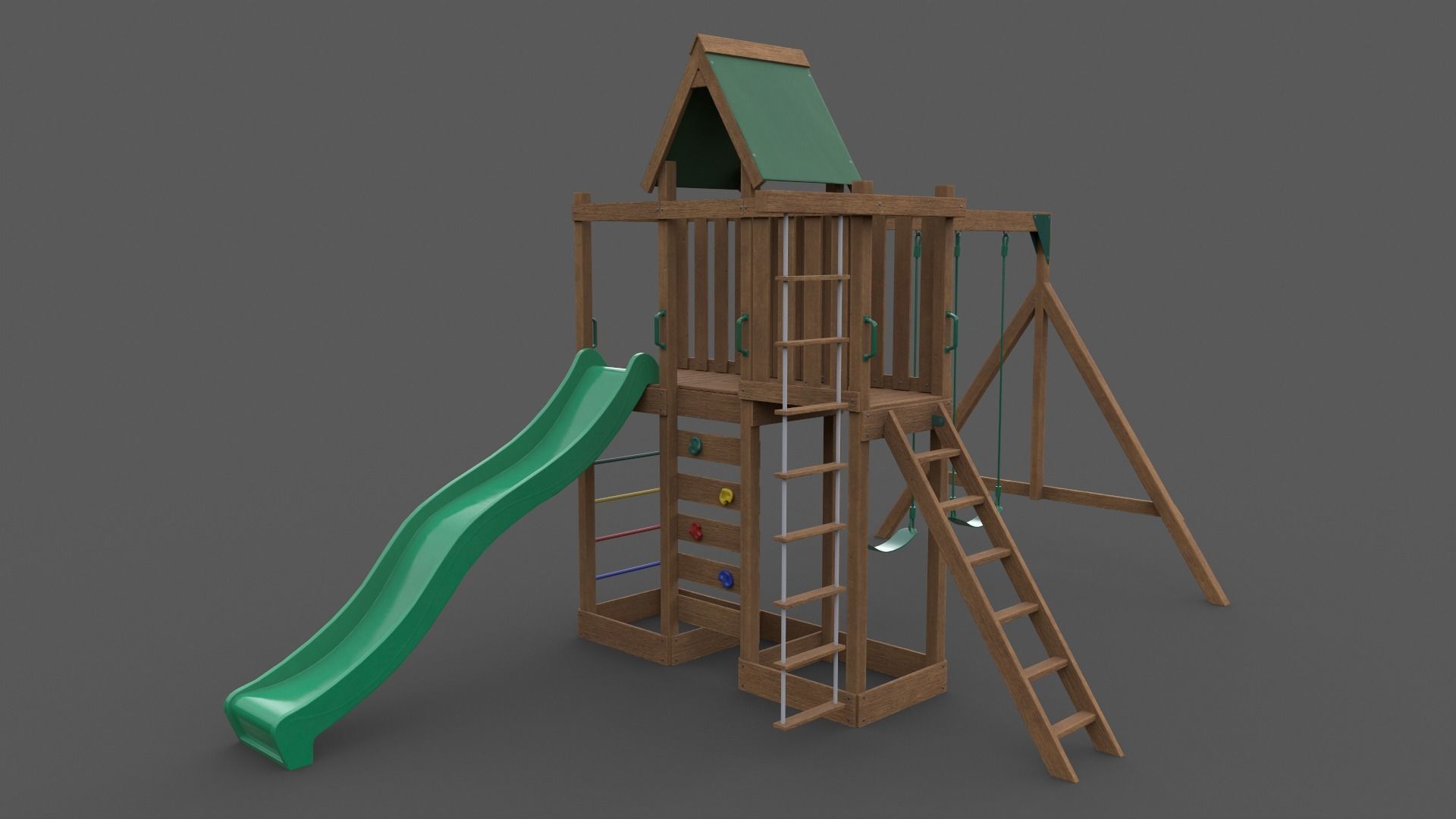 PBR Playground Jungle Gym 06 Low-poly 3D model_8