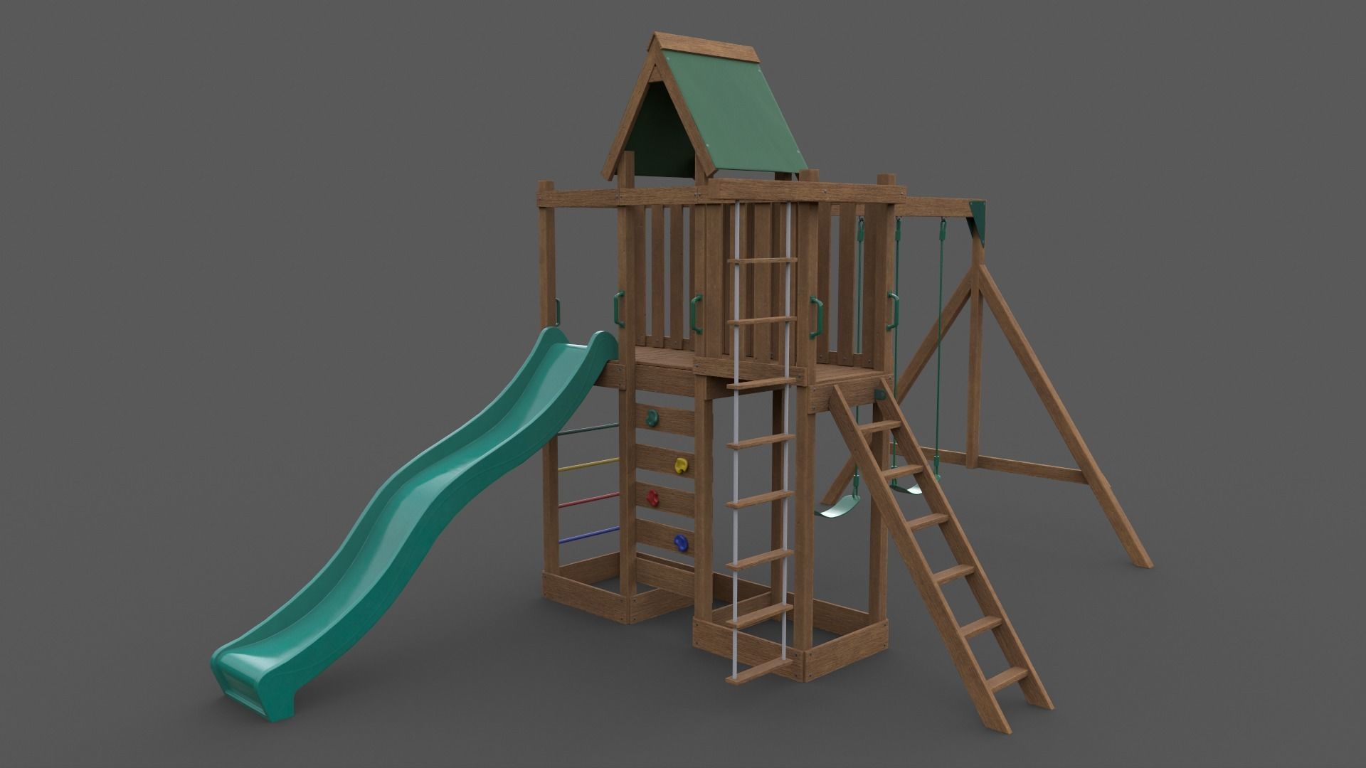 PBR Playground Jungle Gym 06 Low-poly 3D model_6