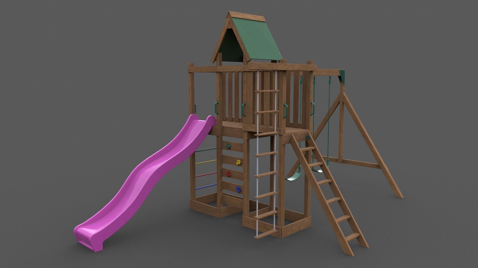 PBR Playground Jungle Gym 06 Low-poly 3D model_10