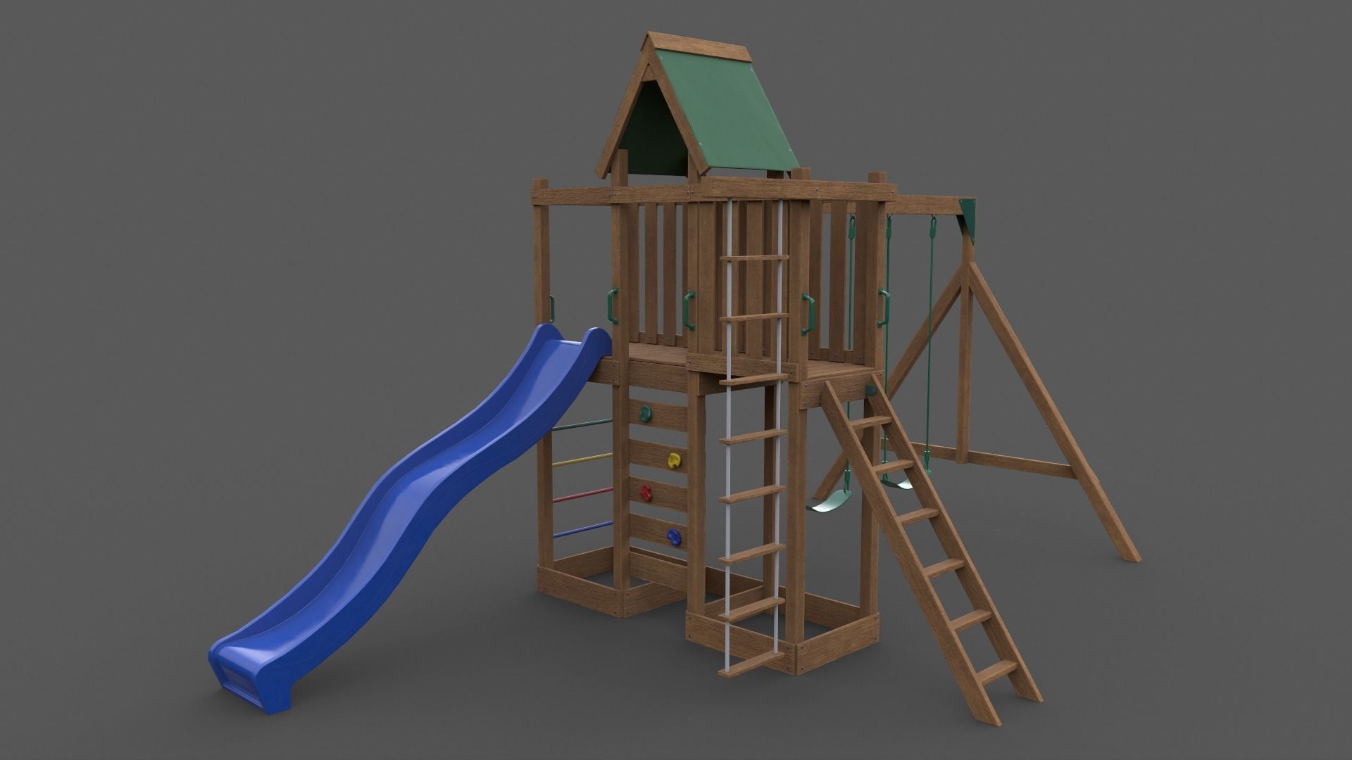 PBR Playground Jungle Gym 06 Low-poly 3D model_4