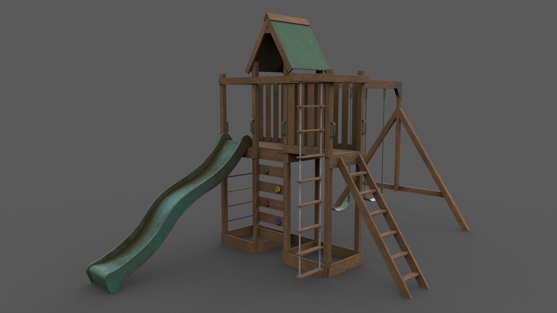 PBR Playground Jungle Gym 06 Low-poly 3D model_7