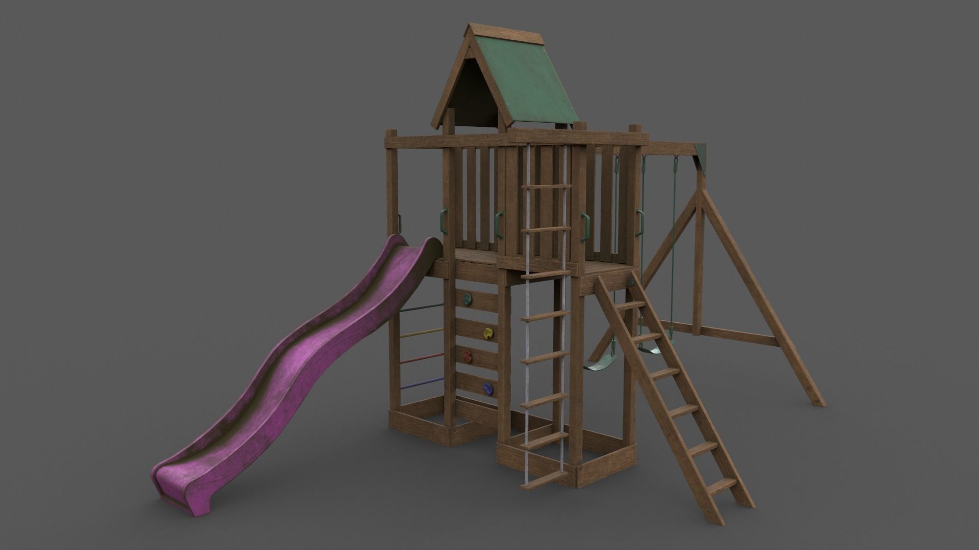 PBR Playground Jungle Gym 06 Low-poly 3D model_11