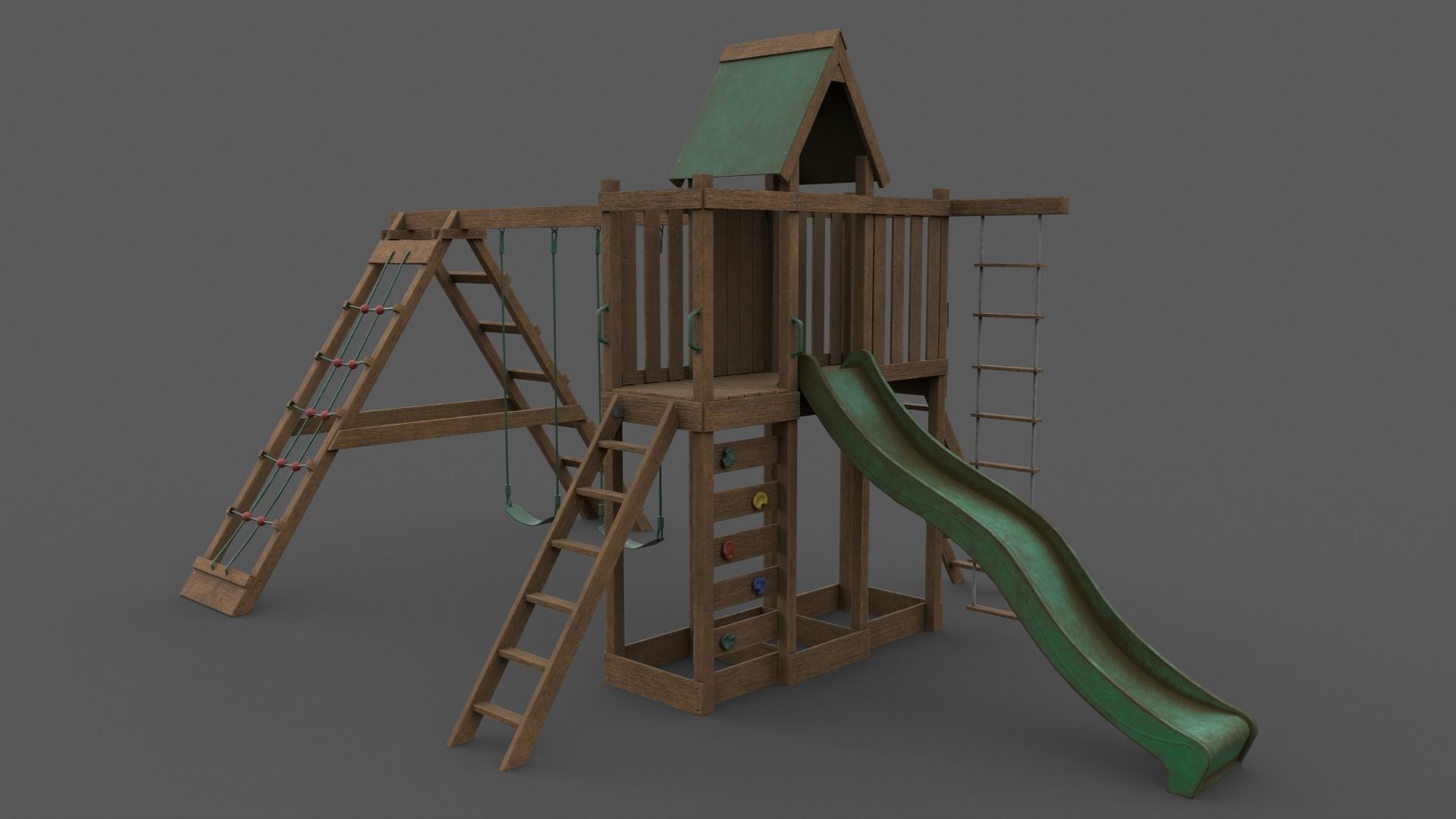 PBR Playground Jungle Gym 07 Low-poly 3D model_12