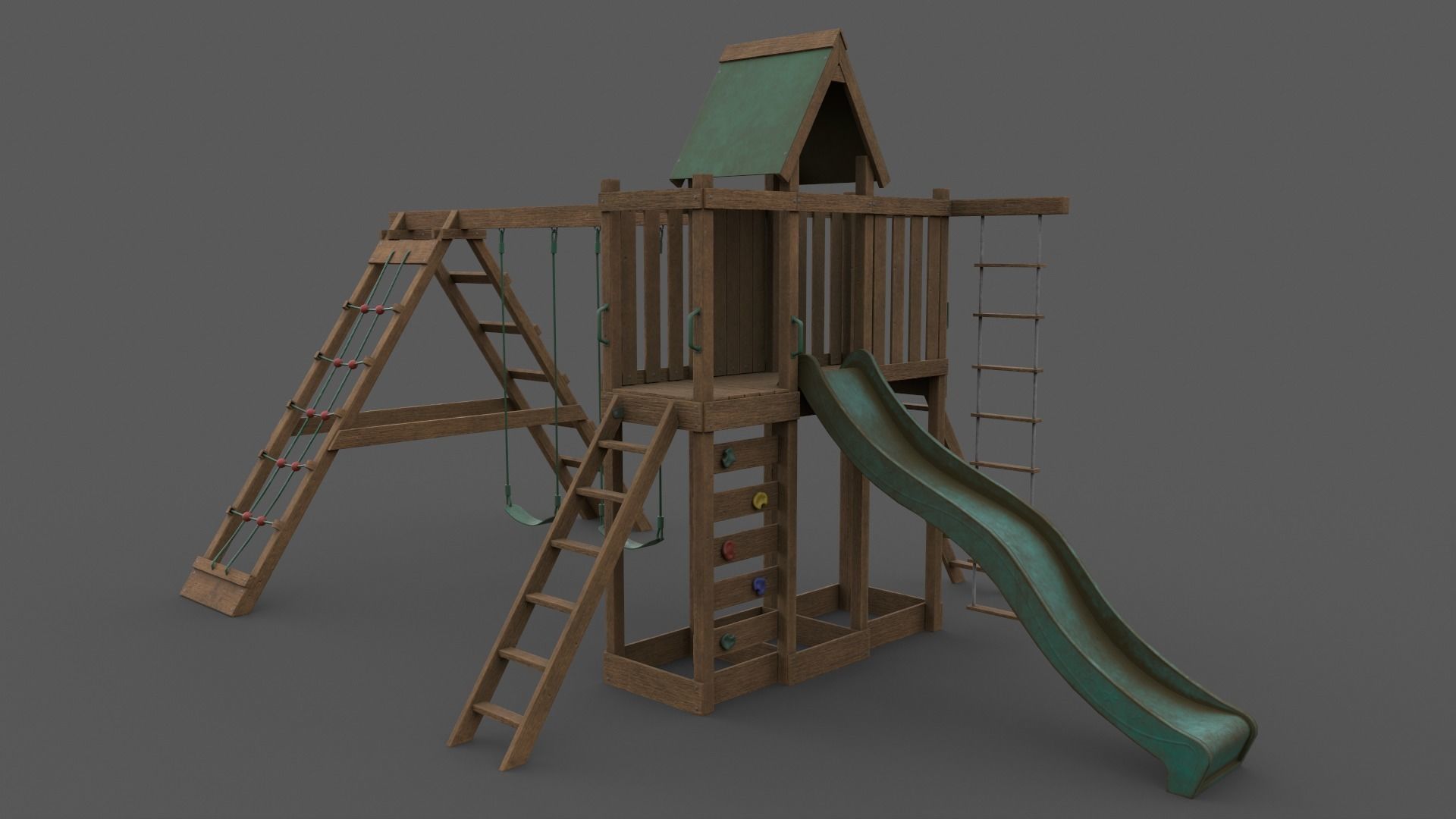 PBR Playground Jungle Gym 07 Low-poly 3D model_10