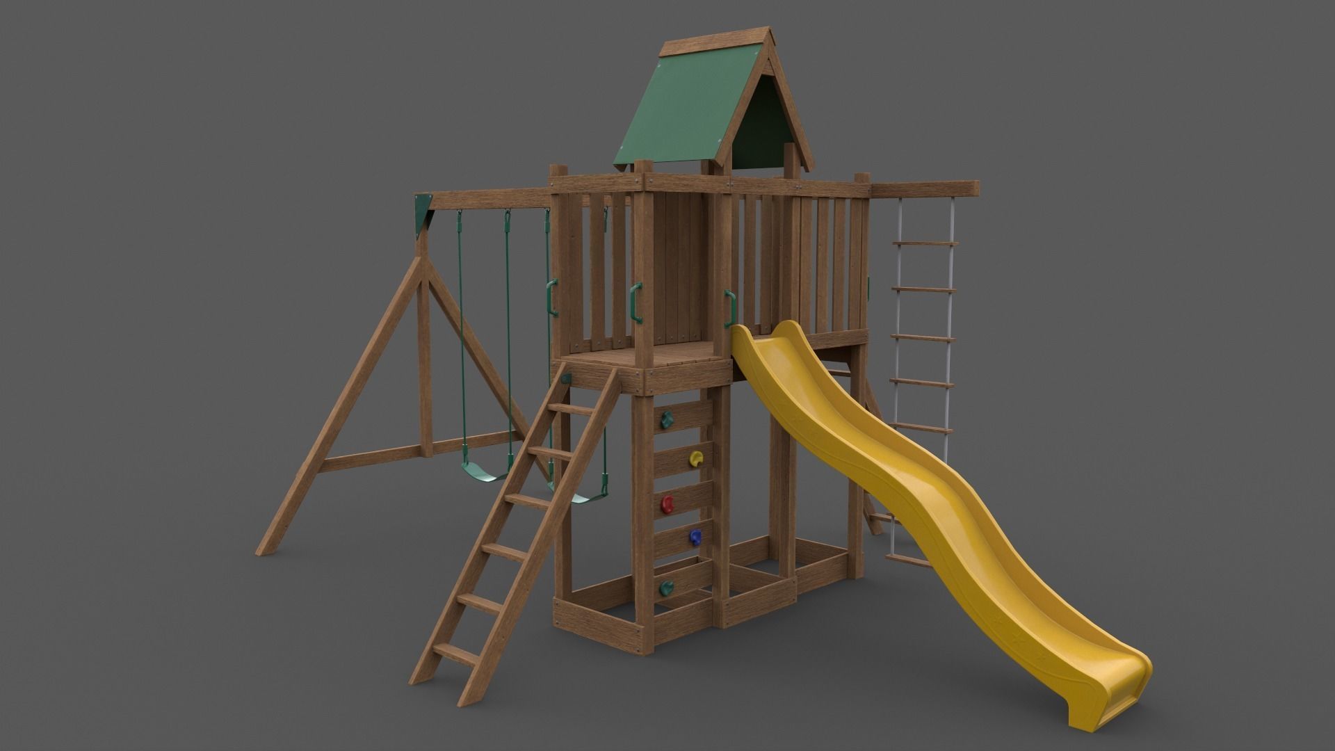 PBR Playground Jungle Gym 07 Low-poly 3D model_35