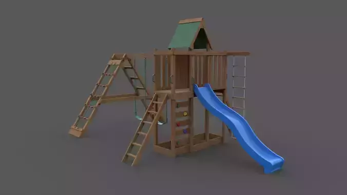 PBR Playground Jungle Gym 07 Low-poly 3D model