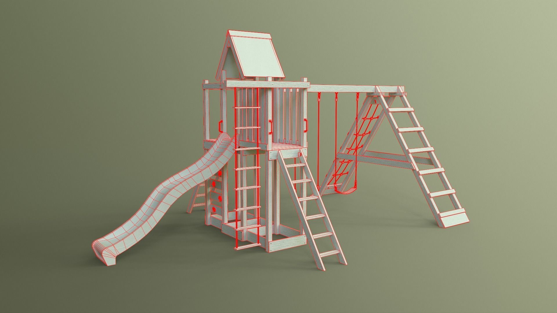 PBR Playground Jungle Gym 07 Low-poly 3D model_56