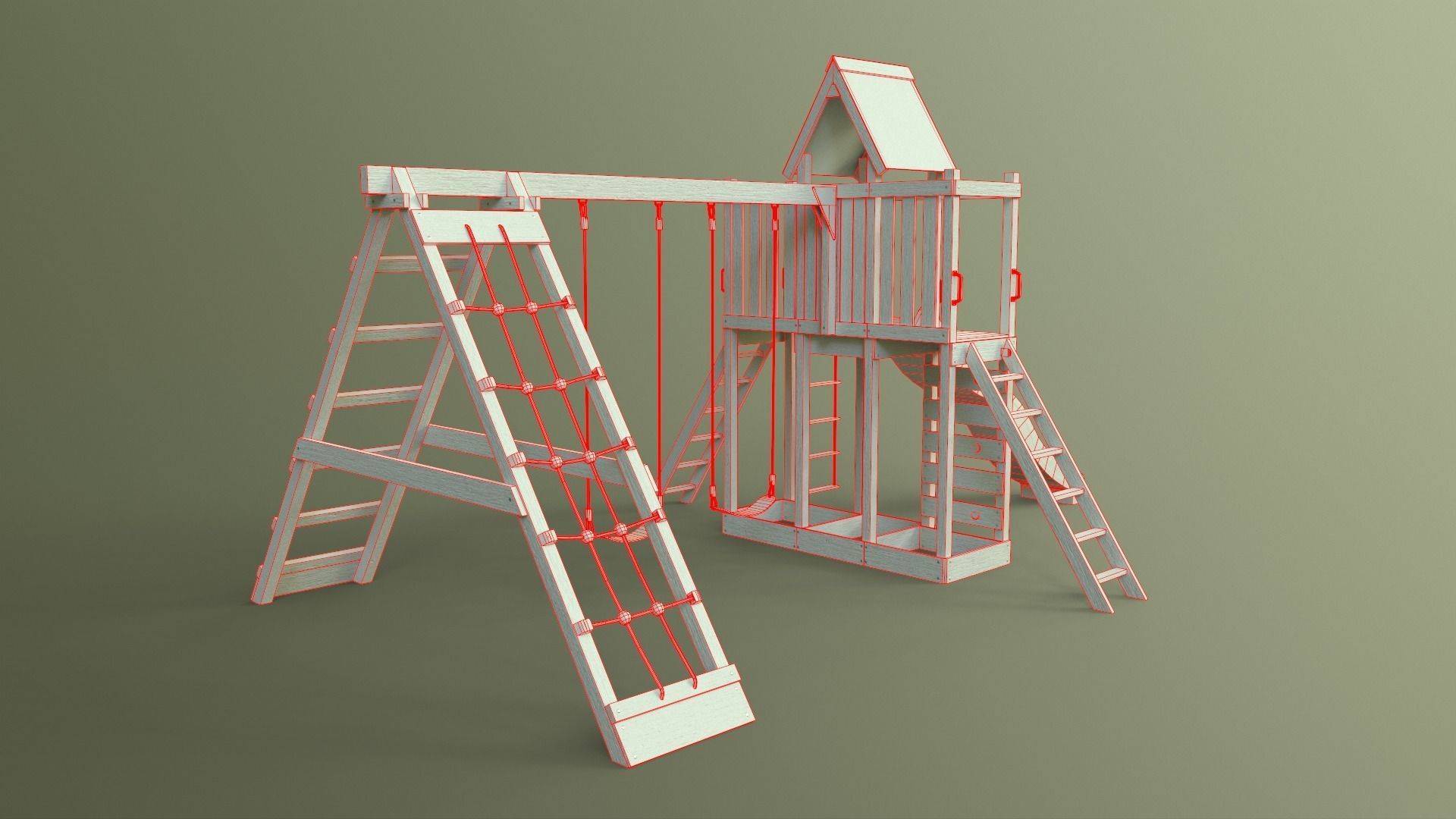 PBR Playground Jungle Gym 07 Low-poly 3D model_57