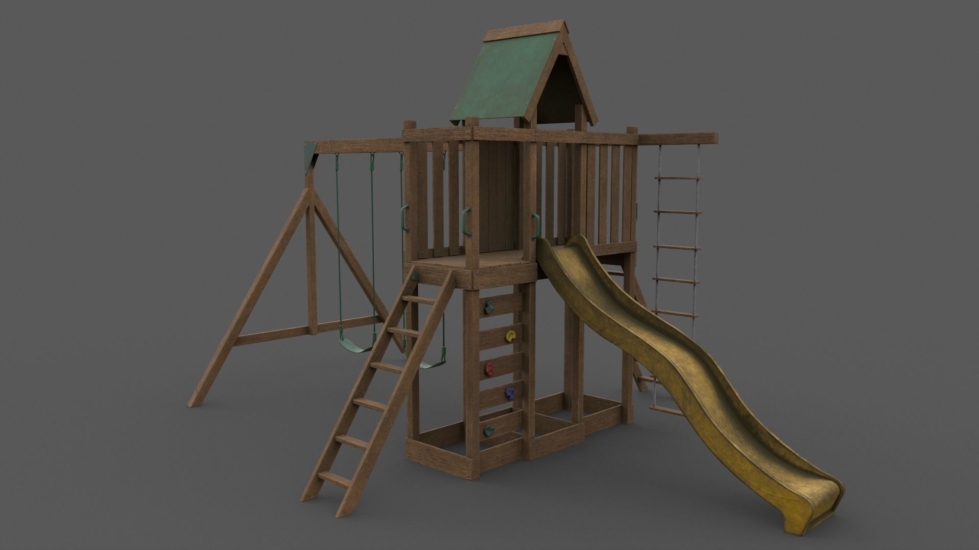 PBR Playground Jungle Gym 07 Low-poly 3D model_36
