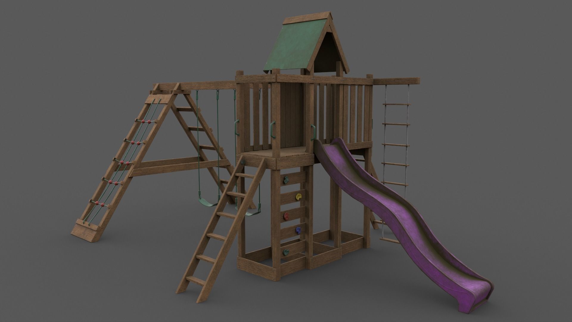 PBR Playground Jungle Gym 07 Low-poly 3D model_16