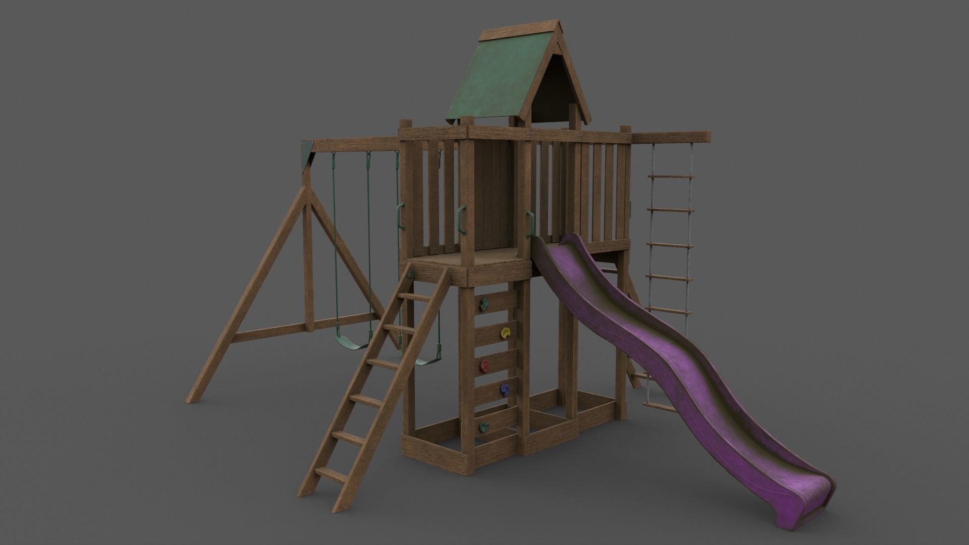 PBR Playground Jungle Gym 07 Low-poly 3D model_32