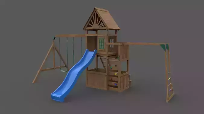 PBR Playground Jungle Gym 08 Low-poly 3D model