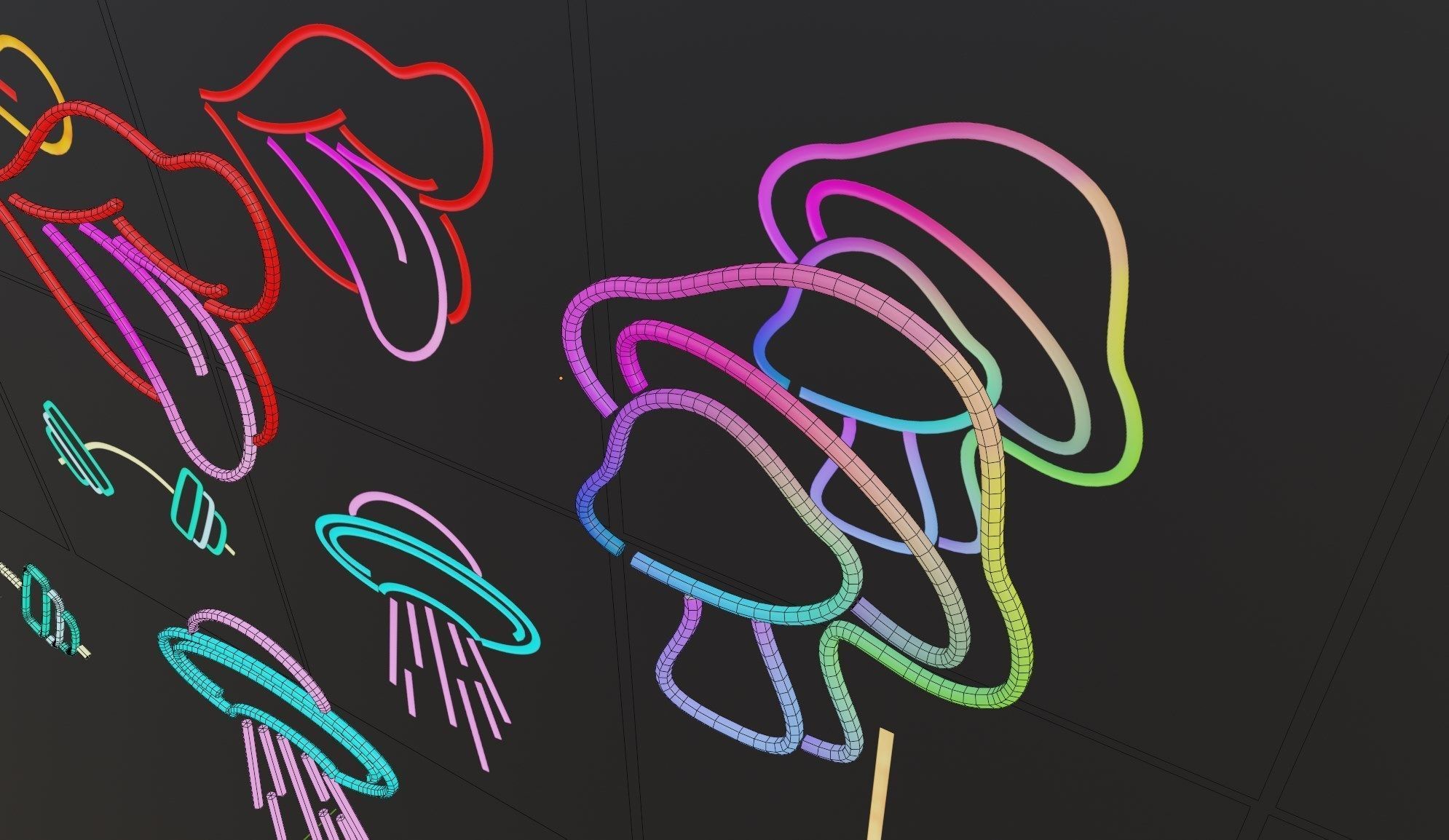 Ultimate Neon Sign pack 6 Low-poly 3D model_4