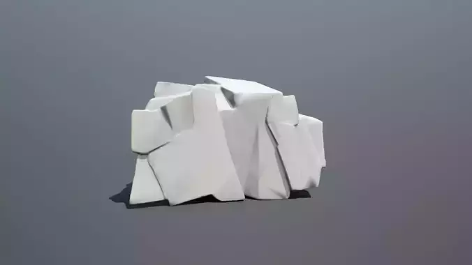 low poly rock piece of paper