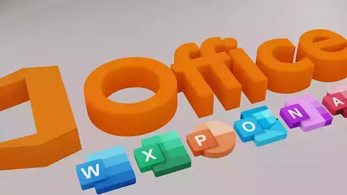 Microsoft office logo Free 3D model