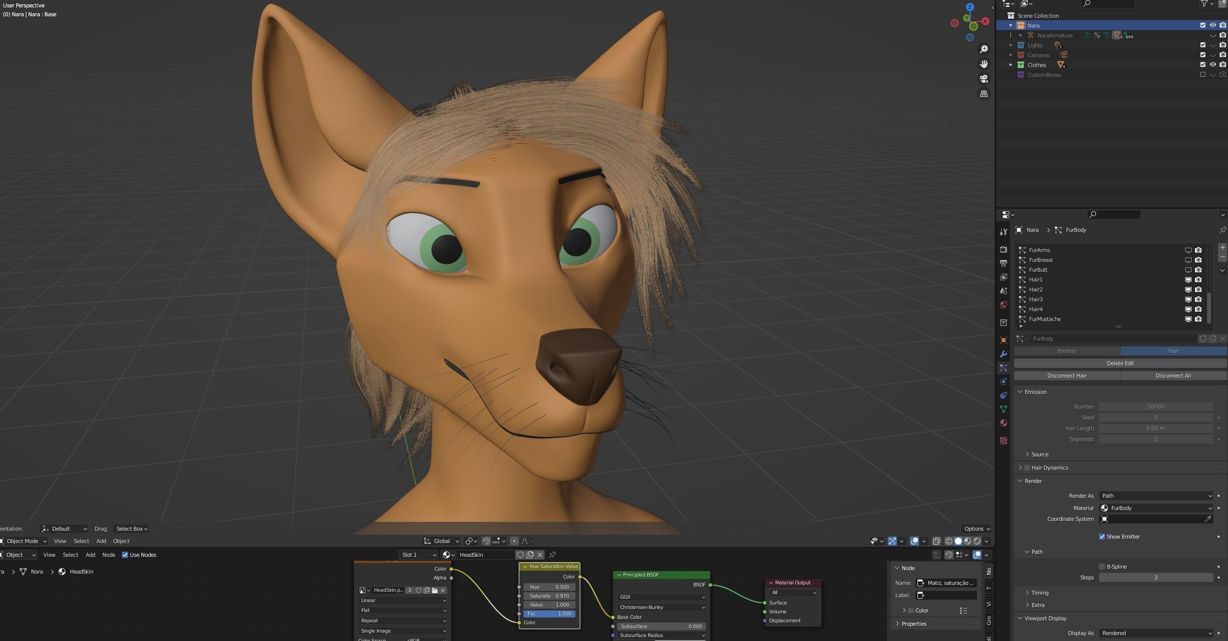 Nara Anthro Fox 3D model_86