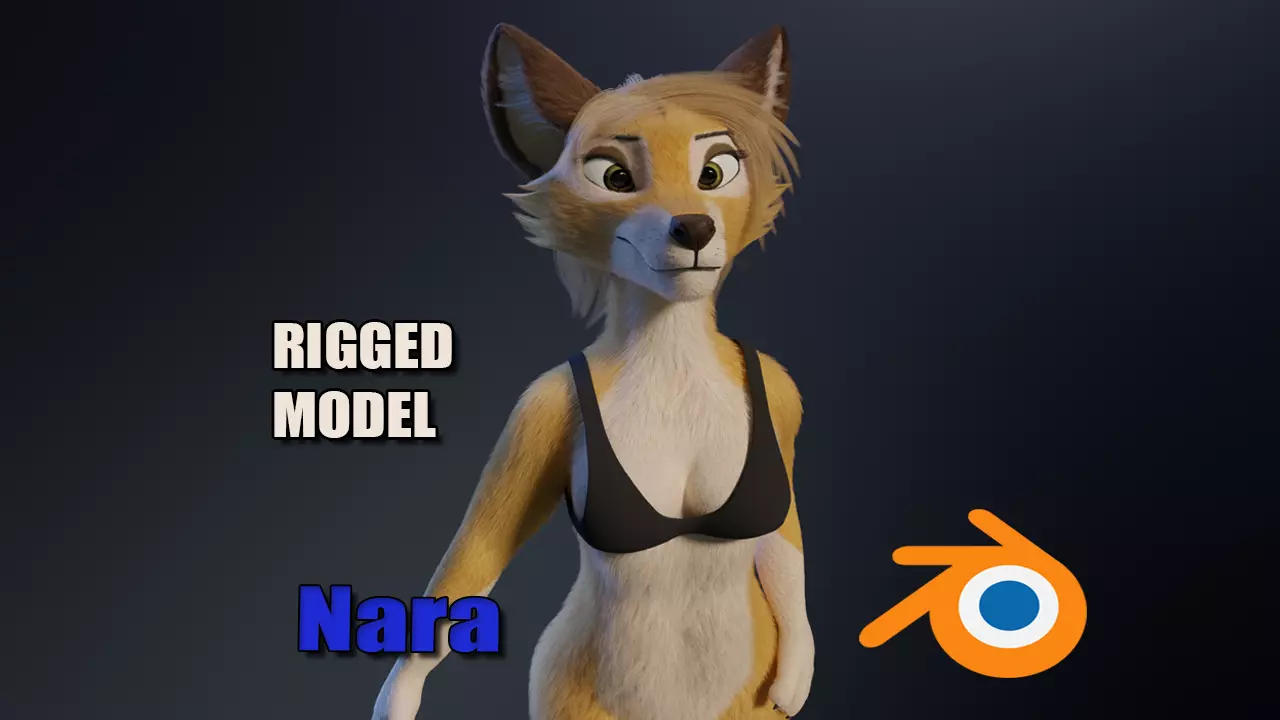 Nara Anthro Fox 3D model_0