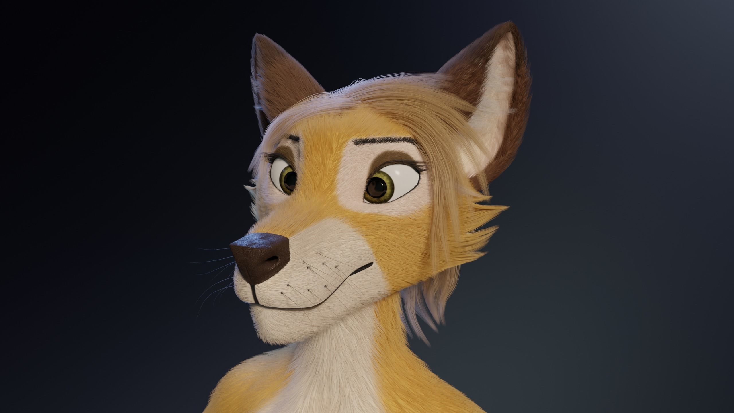 Nara Anthro Fox 3D model_4