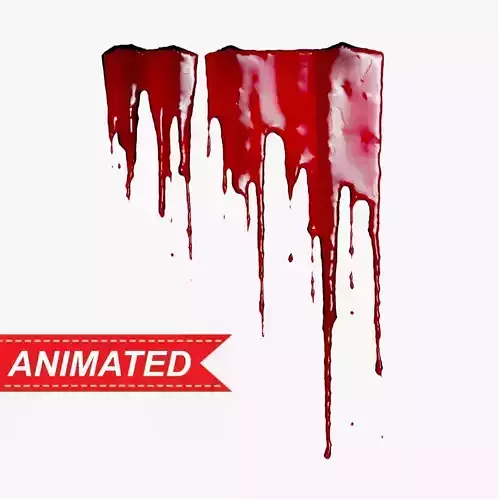 Animated Blood Dripping Free 3D model