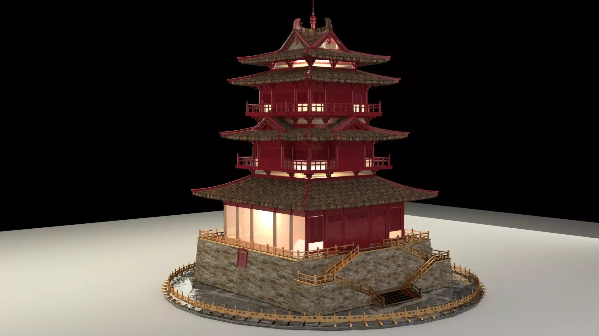 Chinese ancient house  3D model_0
