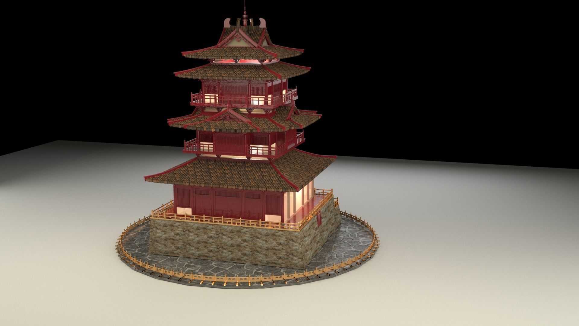 Chinese ancient house  3D model_2
