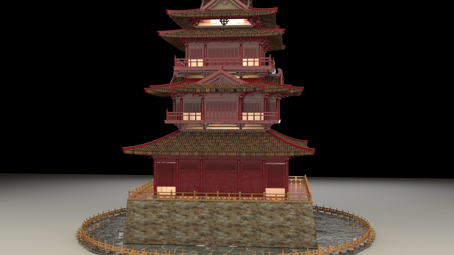 Chinese ancient house  3D model_3