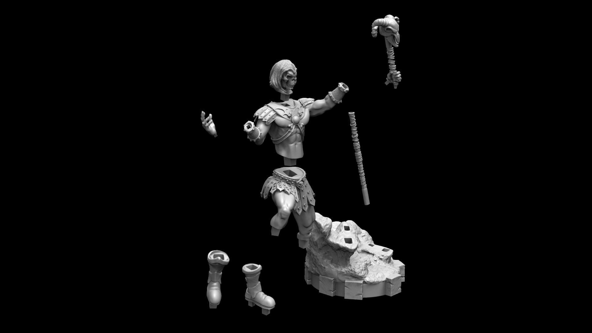 Skeletor Fanart 2022 3D print model_8