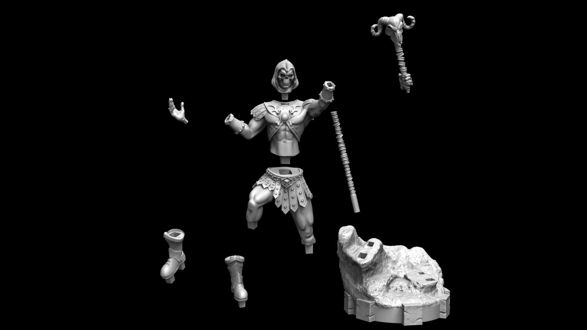 Skeletor Fanart 2022 3D print model_7
