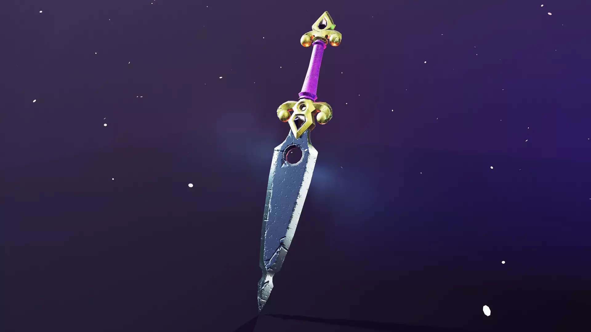 Dagger sword in game fortnite Low-poly 3D model_0