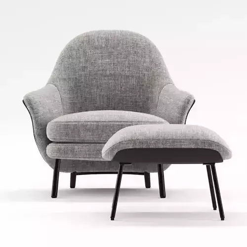 ANGIE armchair by MINOTTI 3D model