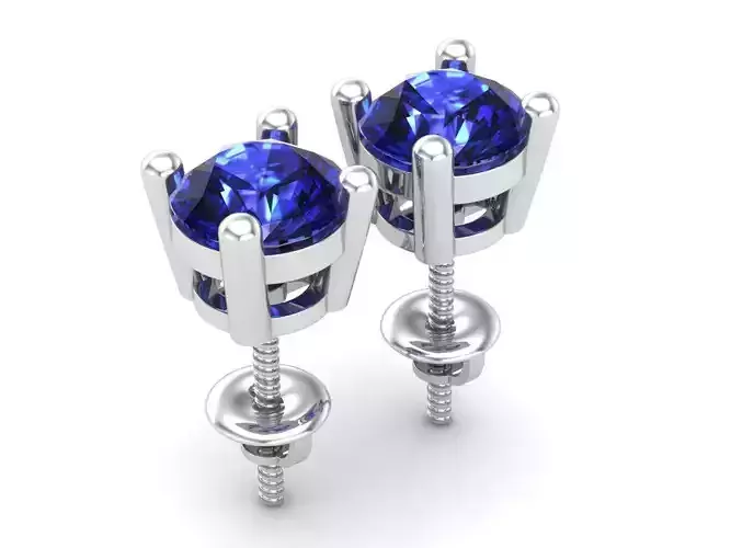 Single diamond earrings for woman