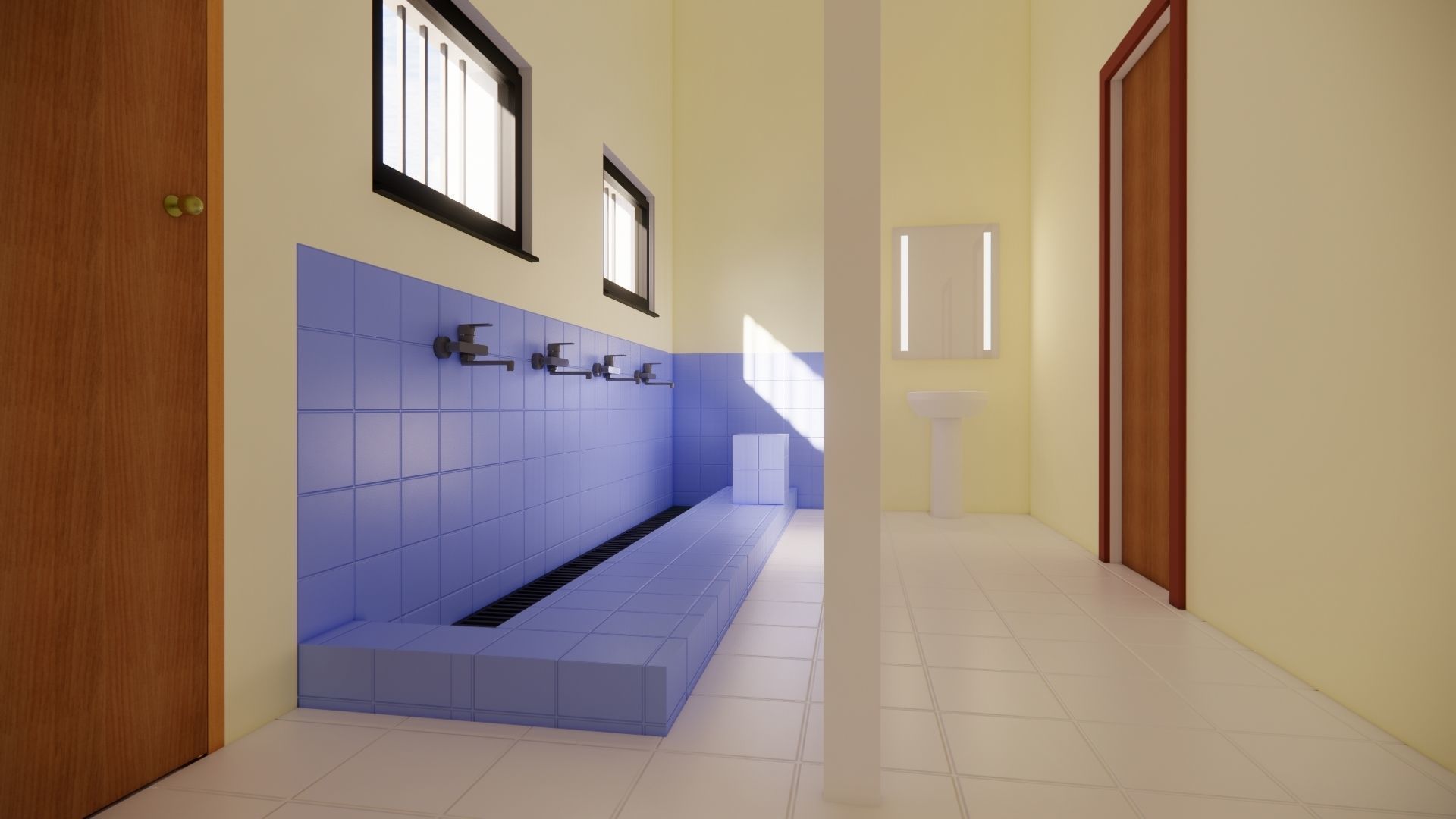 Mosque Masjid with concrete Minaret in Revit 3D model_28