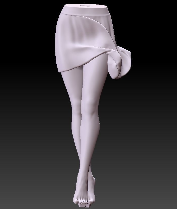 GIRL ON WIND HIGH DETAIL 3D print model_2