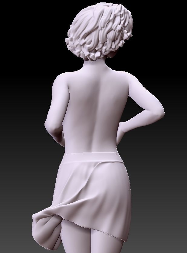 GIRL ON WIND HIGH DETAIL 3D print model_1