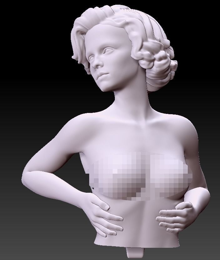 GIRL ON WIND HIGH DETAIL 3D print model_3